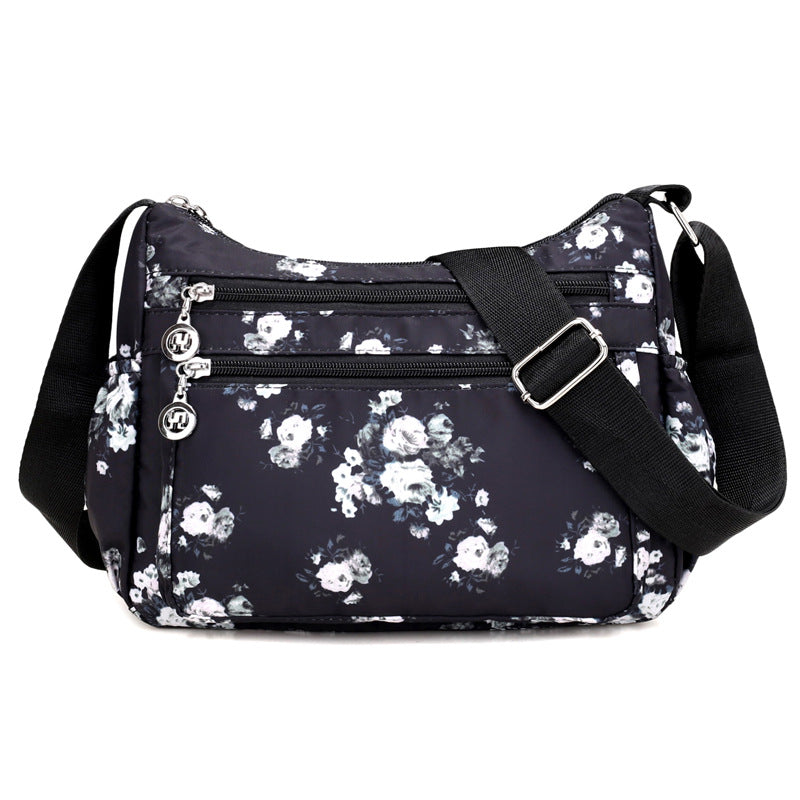 Stylish Women's Slouchy Printed Nylon Dumpling Crossbody Bags