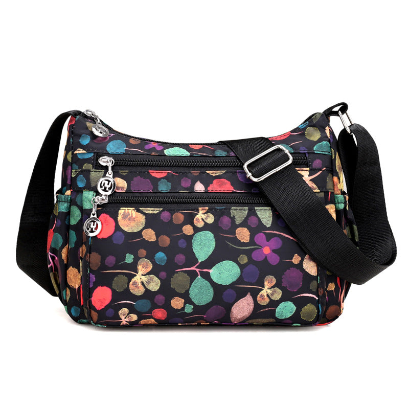 Stylish Women's Slouchy Printed Nylon Dumpling Crossbody Bags