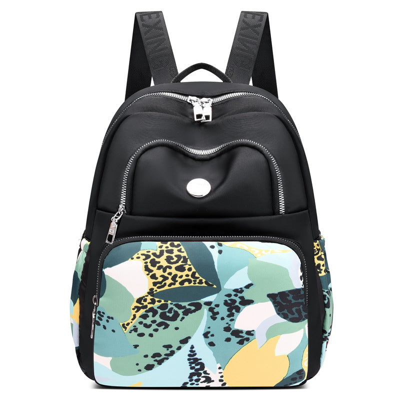 Women's Leisure Large Capacity Fashion Printed Nylon Backpacks