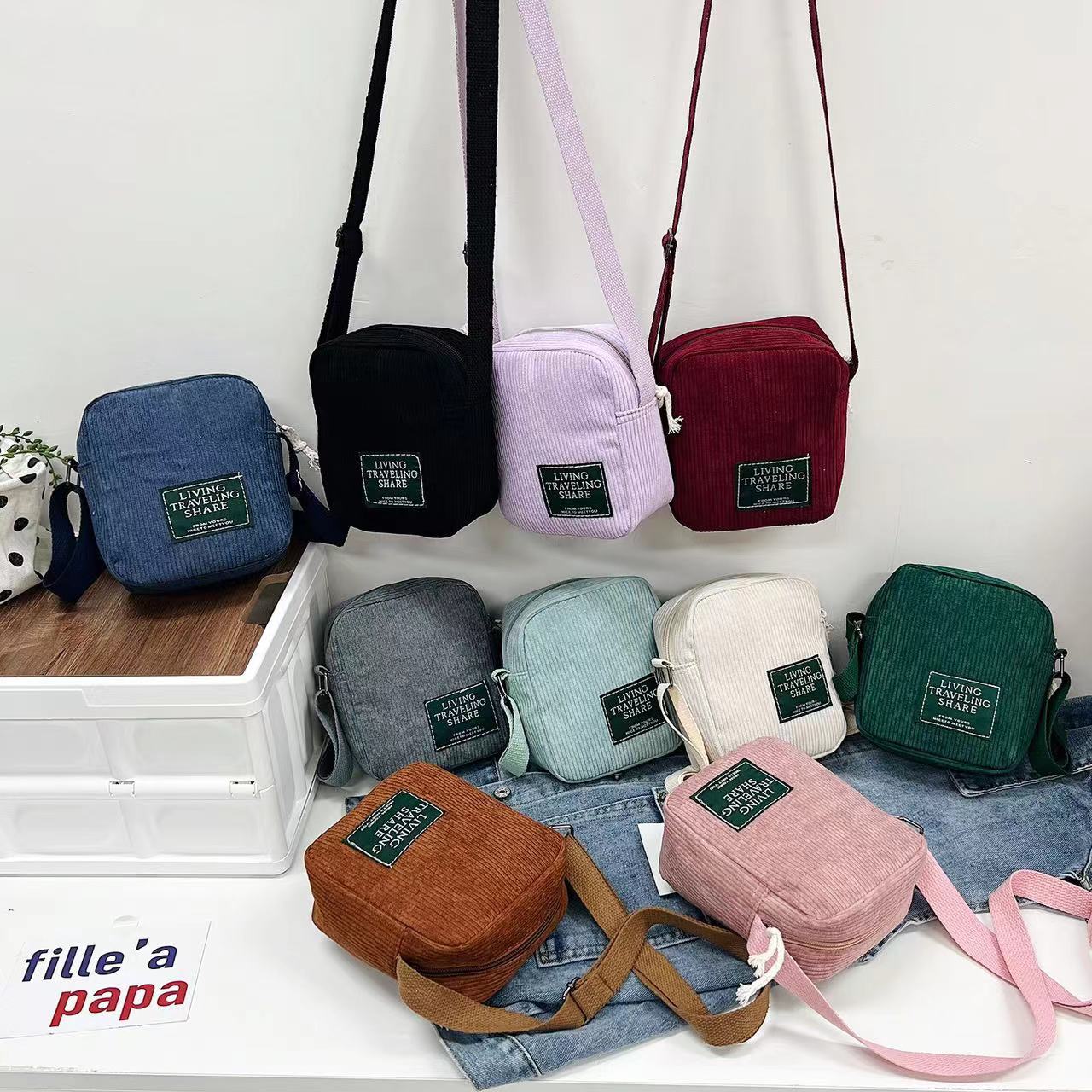 Women's Corduroy Retro Easy Matching Mini Cloth Crossbody Bags