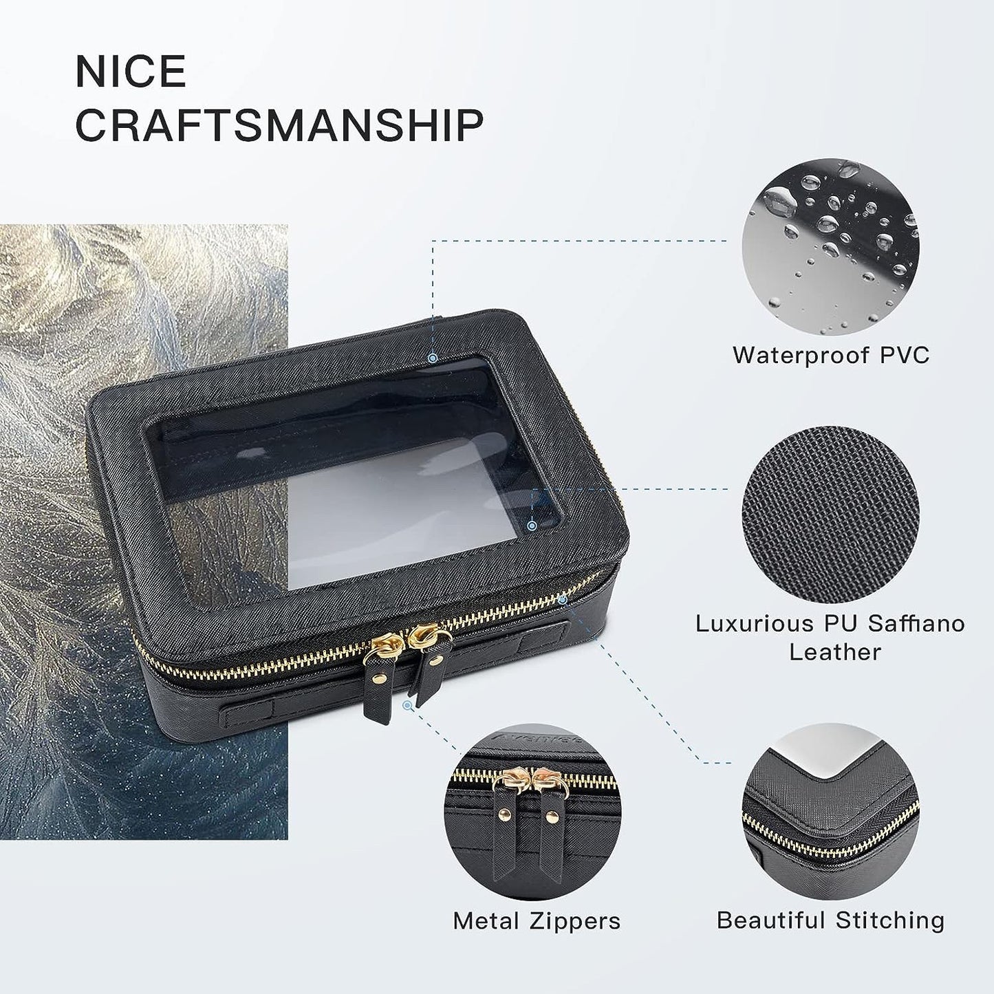 Beautiful Cool Popular Transparent Commuter Simple Cosmetic Bags