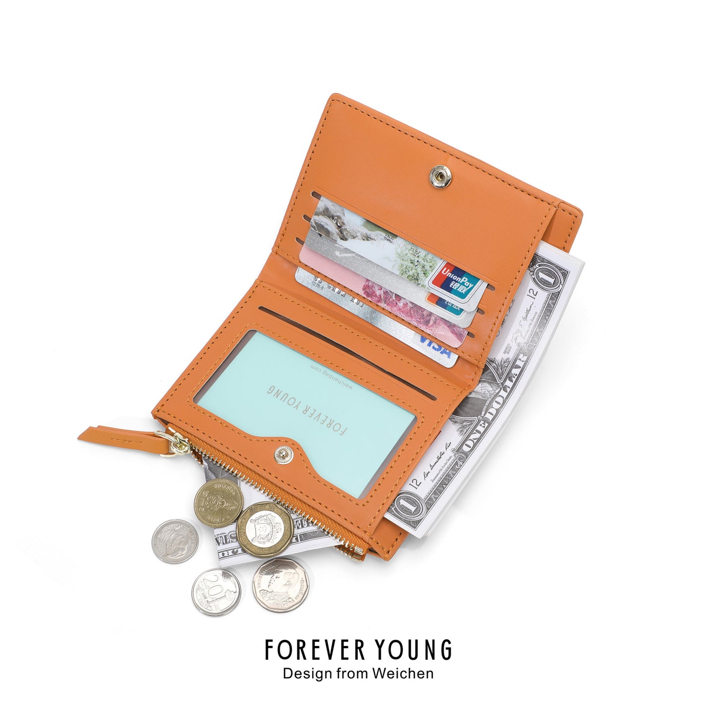 Women's Graceful Fashion Short Two Fold Ladies Wallets