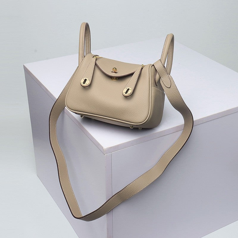 Layer Cowhide Lychee Pattern Lindy Doctor Genuine Shoulder Bags