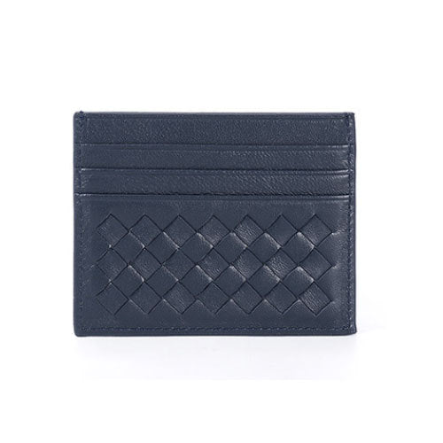 Women's & Men's Sheep Skin Woven Authentic Leather Weave Card Holder