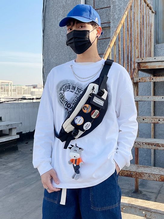 Fashion Men's New Pretty Nylon Trendy Men's Chest Bags