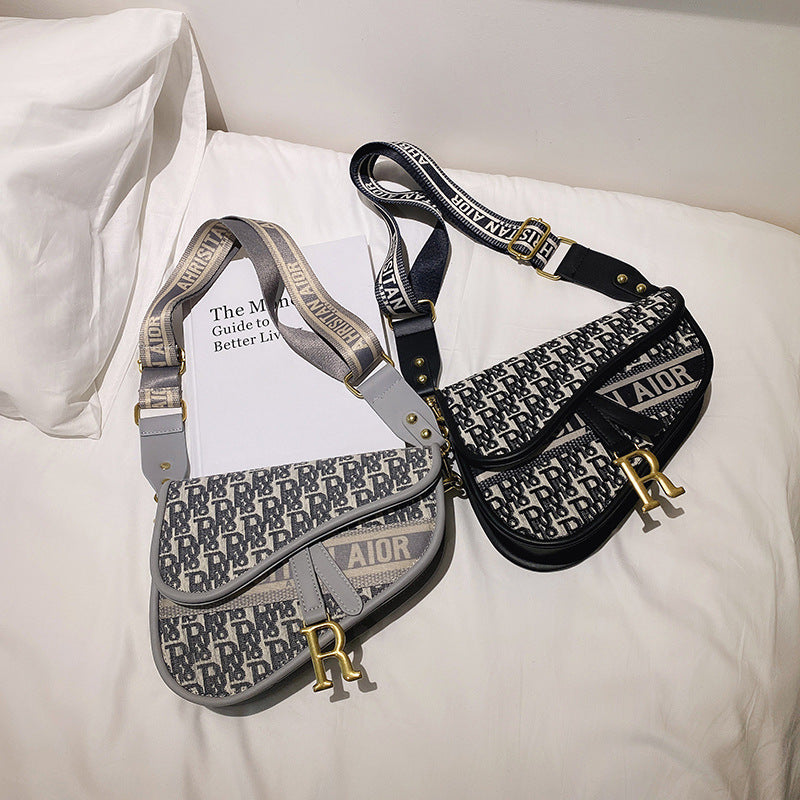 Women's Cloth Wide Strap Novel Design Fashionable Crossbody Bags