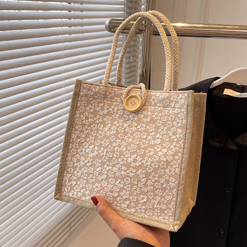Women's Linen Western Style Out Hand Carrying Handbags