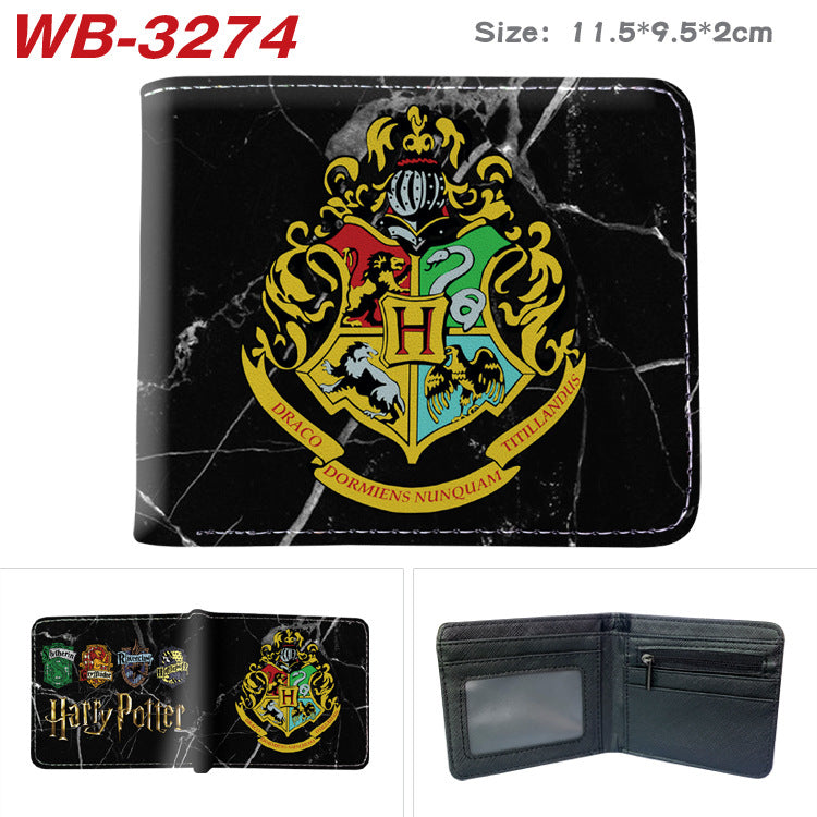 Women's & Men's & Harry Potter Peripheral Full Color Printing Short Folding Men's Wallets