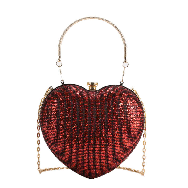 Women's Fashion Trendy Popular Dinner Elegant Heart Shoulder Bags
