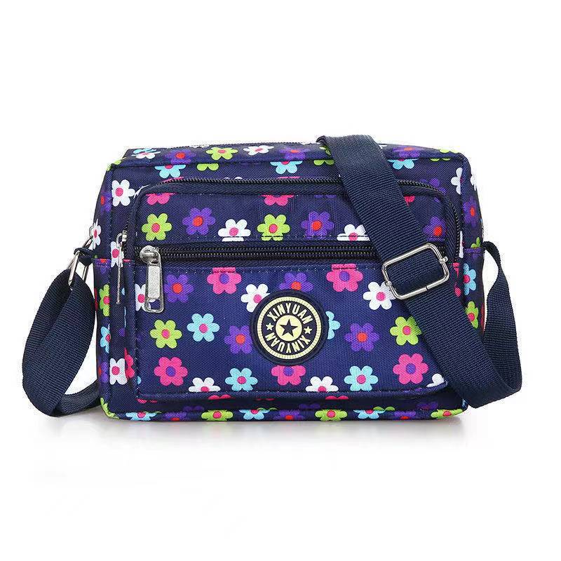Women's Mother Nylon Cloth Flower Canvas Stall Bags