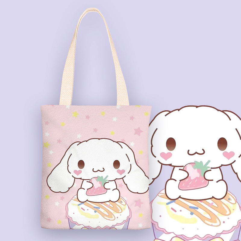 Cartoon Dog Anime Canvas Female One Shoulder Bags