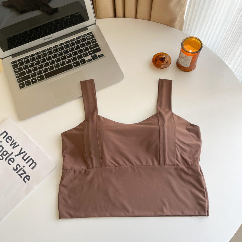 Women's Silk Back Shaping Underwear Tube Top Tanks Camis