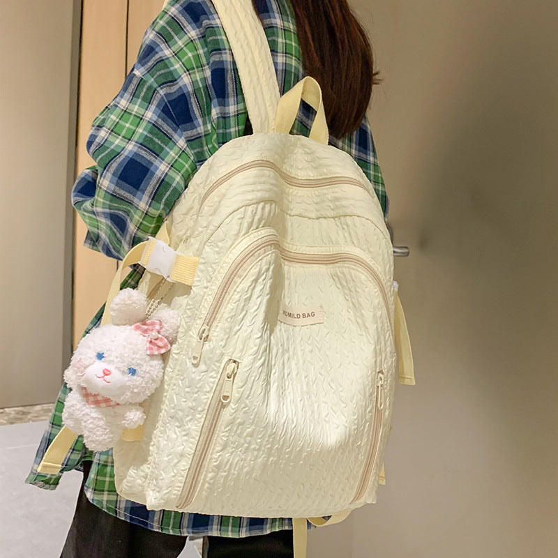 Female Junior High Good-looking Style Simple Backpacks