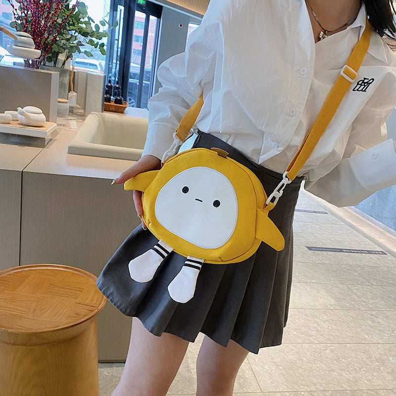 Puff Party Cute Cartoon Canvas Fashionable Crossbody Bags
