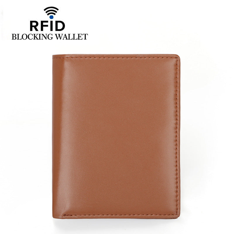 Men's Versatile Unique Leather Vertical Pocket Men's Wallets