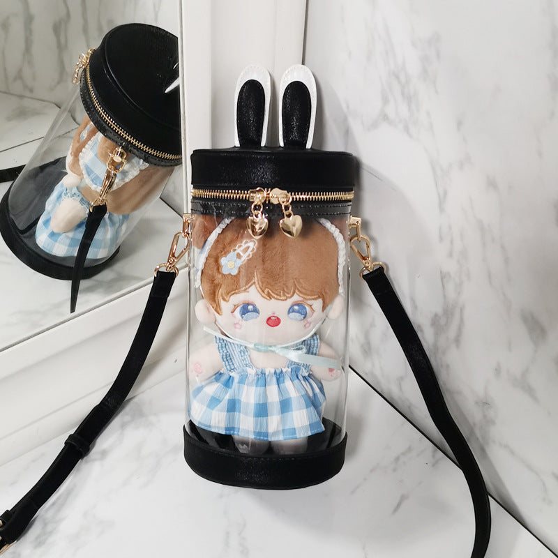 Cotton Doll Transparent Cartoon Rabbit Ear Shoulder Bags