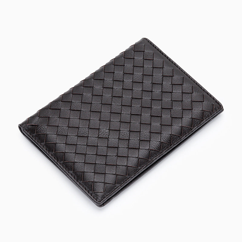 Women's & Men's Sheepskin Hand-woven Passport Leather Multifunctional Ladies Wallet