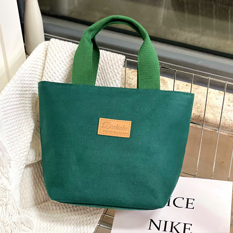 Volume Simple Canvas Lunch Box Hand Handbags