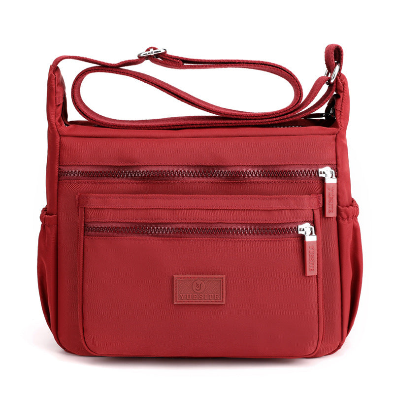 Women's Large Capacity Shopping Commuter Trendy Waterproof Nylon Cloth Shoulder Bags