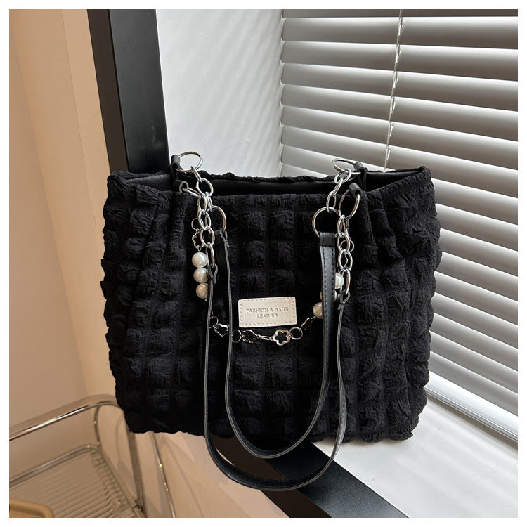 Women's Pleated Bubble Large Capacity Summer Western Shoulder Bags