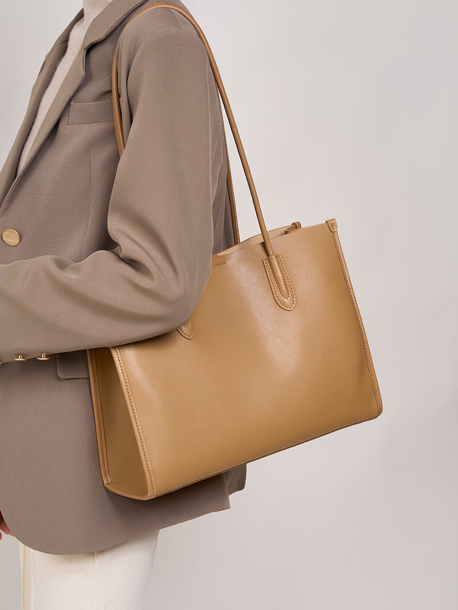 Women's Genuine Leather Niche Soft Versatile High-grade Large Handbags