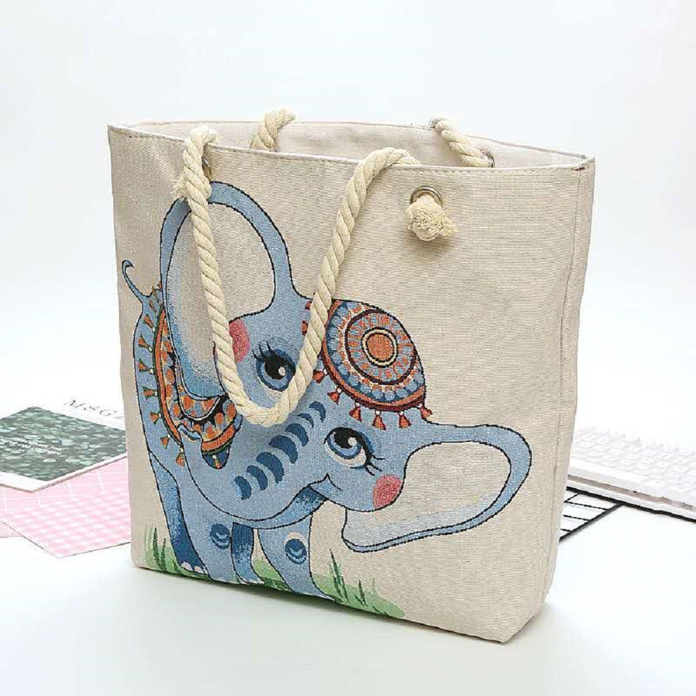 Ethnic Embroidery Double-sided Scenic Spot Thick Shoulder Bags