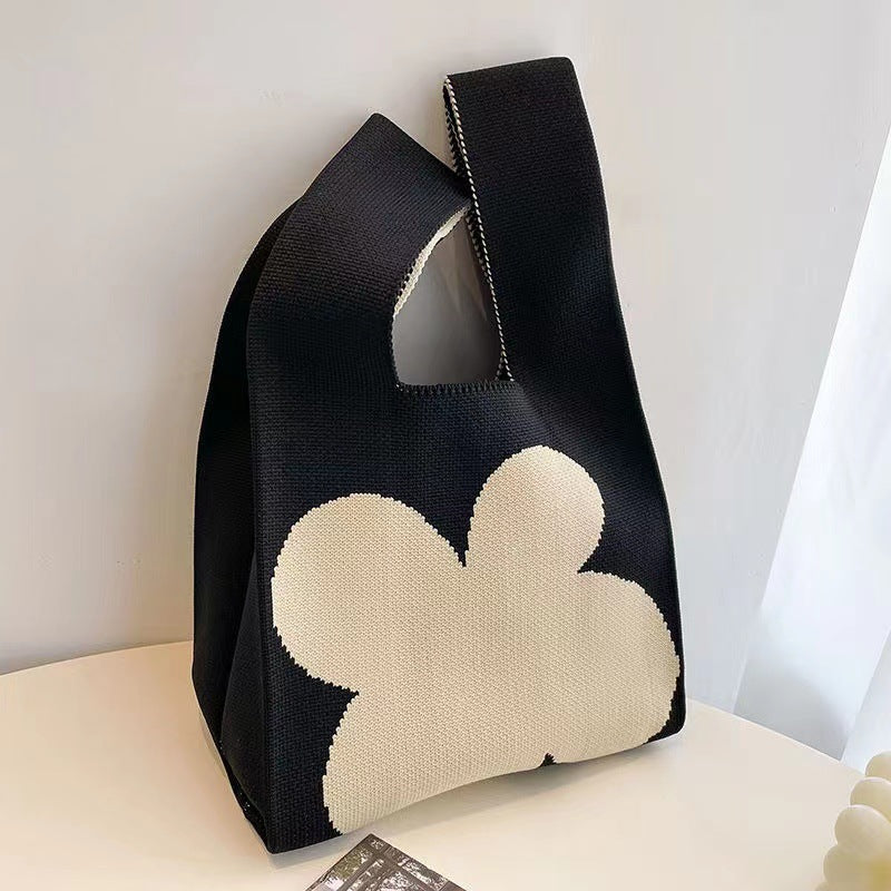 Women's Boat Festival Panda Knitted Wrist Handbags