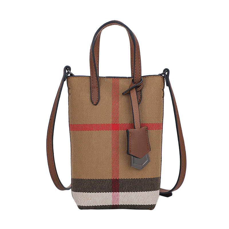 Women's Leather Texture Vertical Fashion Portable Handbags
