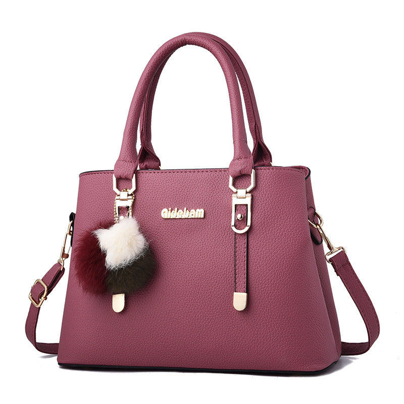 Women's Fashion Large Capacity Fur Ball Shoulder Bags