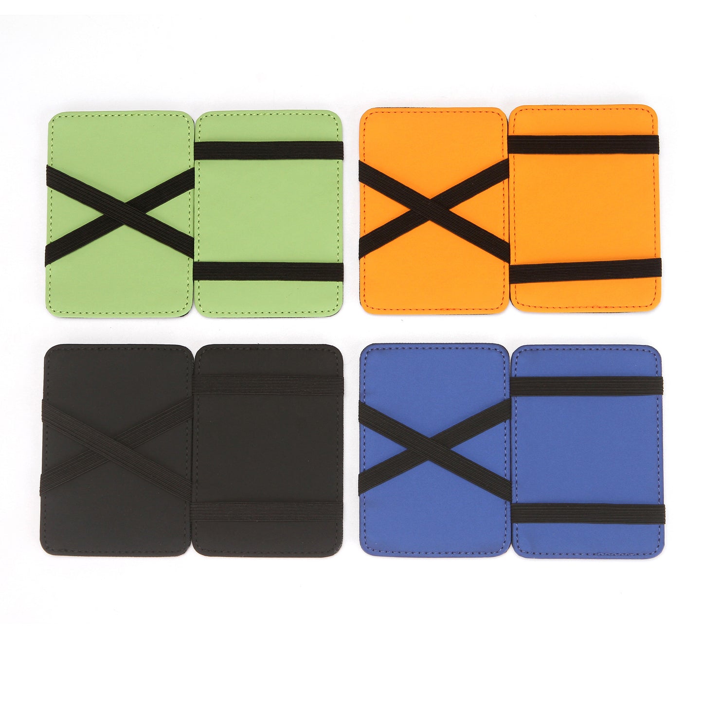 Men's Vertical Leather Magic Creative Large Bill Card Holder