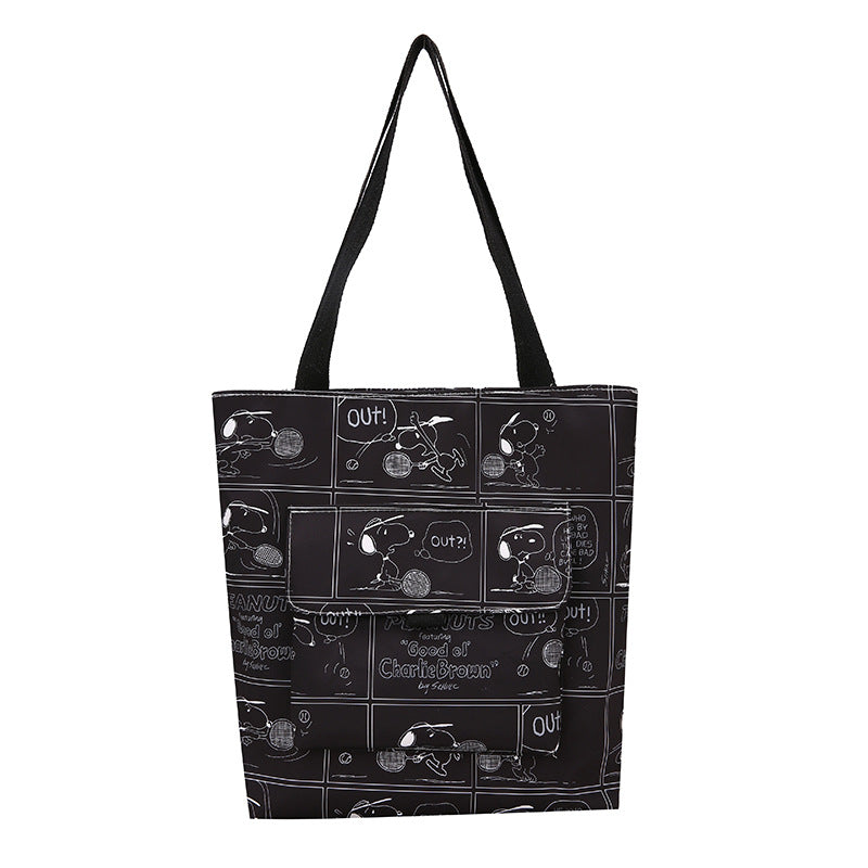 Women's Cartoon Canvas Simple For Class Shoulder Bags