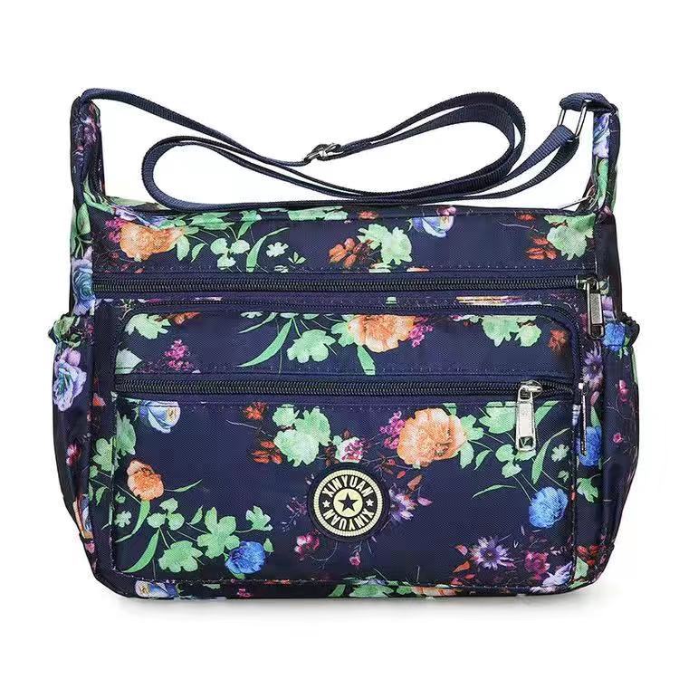 Women's Oxford Stall Large Capacity Leisure Flower Crossbody Bags