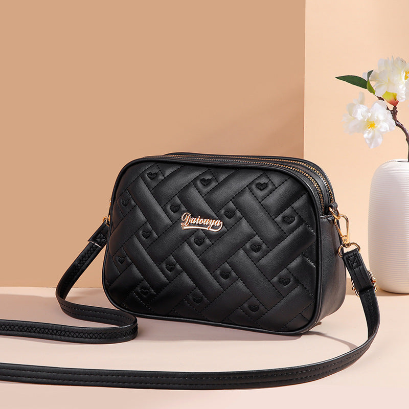 Versatile Women's Fashion Diamond Pocket Mobile Crossbody Bags
