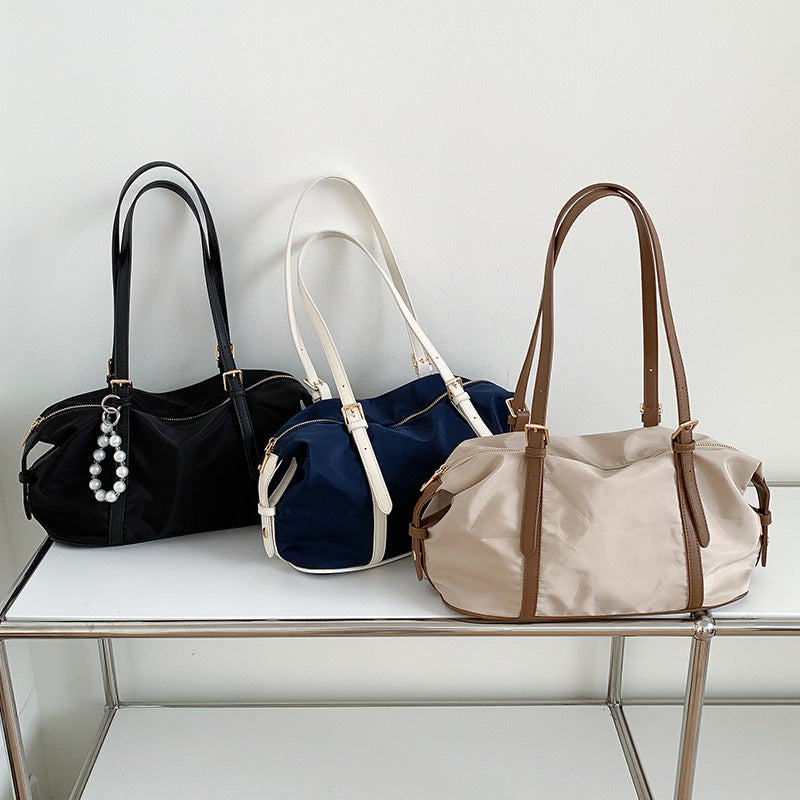 Women's Commuter Nylon Stitching Large Capacity Contrast Shoulder Bags