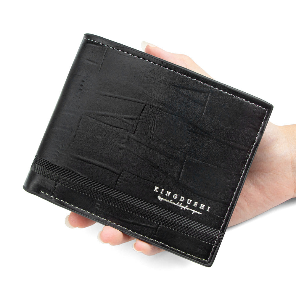 Men's Short Simple Multifunctional Zipper Sier Men's Wallet