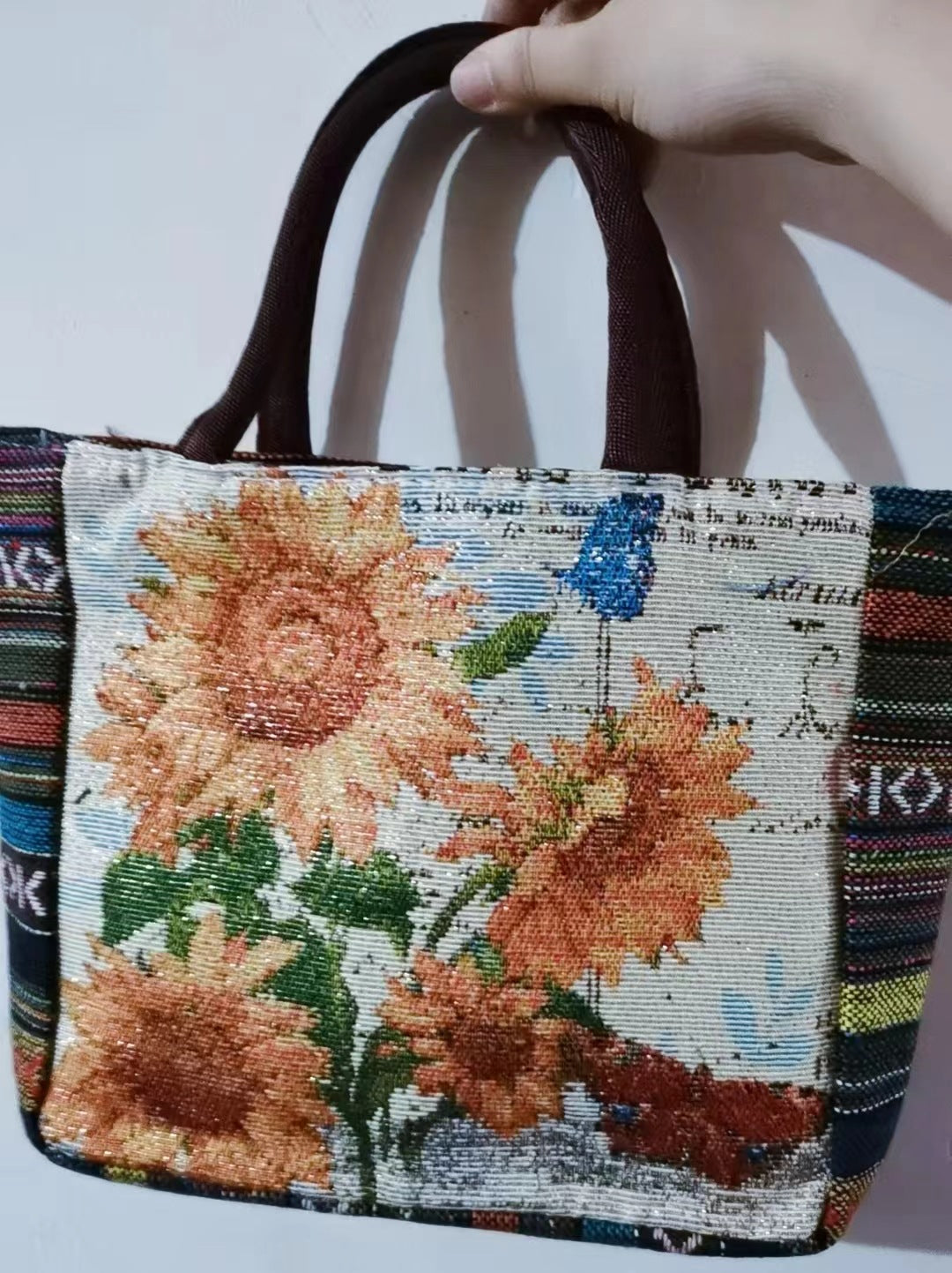 Large Capacity Double Sided Embroidery Elephant Shoulder Bags
