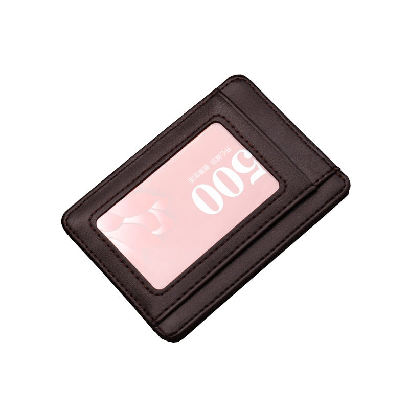 Men's Korean Portable Clamp Mini License Certificate Card Holder