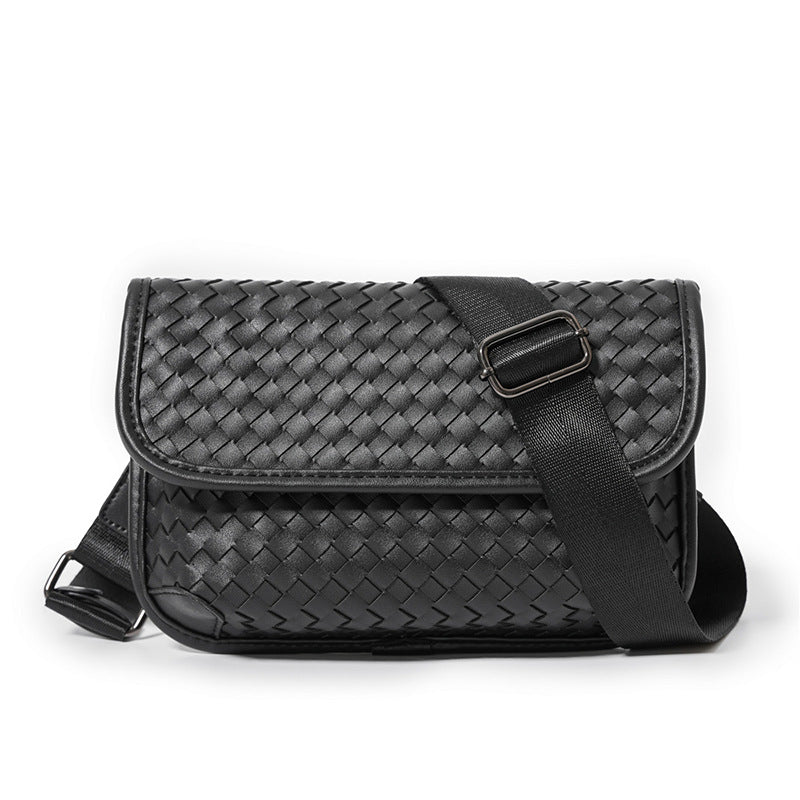 Classy Men's Fashion Hand-woven Street Mobile Men's Chest Bags