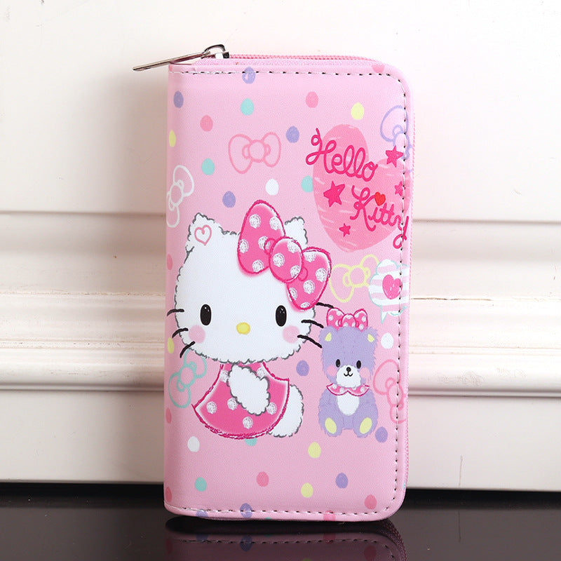 Clow Cartoon Cute Multiple Slots Long Purses