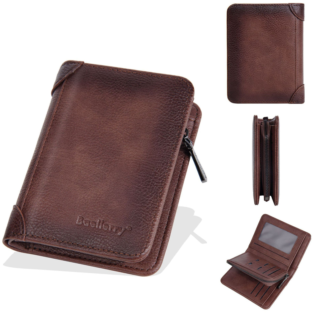 Men's Retro Short Business Multiple Slots Large Capacity High Men's Wallet