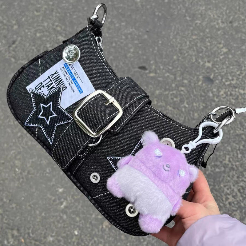 Denim Underarm Fashion Trend Design Selenodont Shoulder Bags
