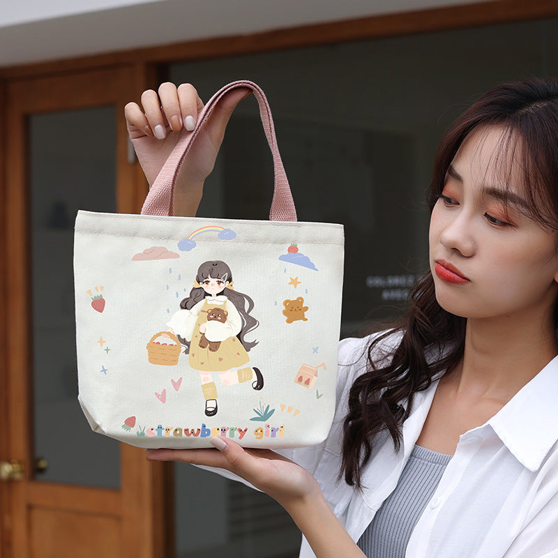 Popular Canvas Female Niche Portable Lady's Handbags
