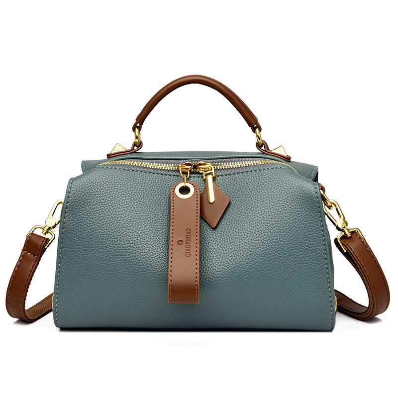 Women's Genuine Leather Boston Pillow Popular Fashion Crossbody Bags