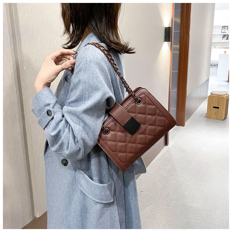 Women's Large Capacity Trendy Today Popular Rhombus Shoulder Bags