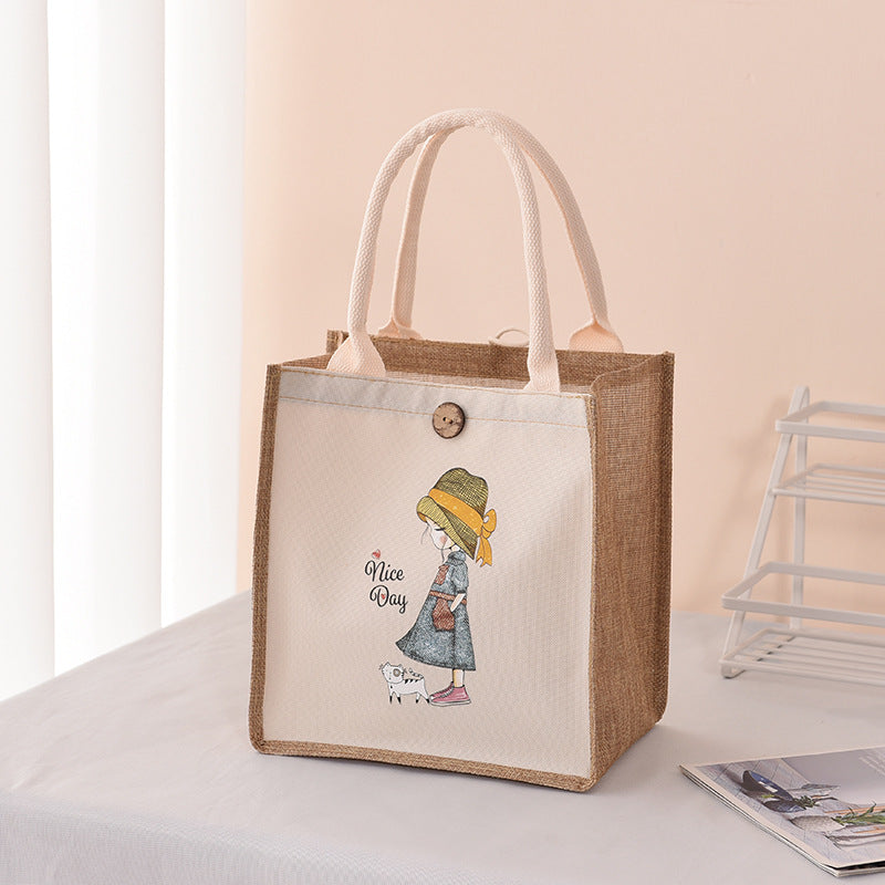 Blank Canvas Painting Jute Cotton Linen Handbags