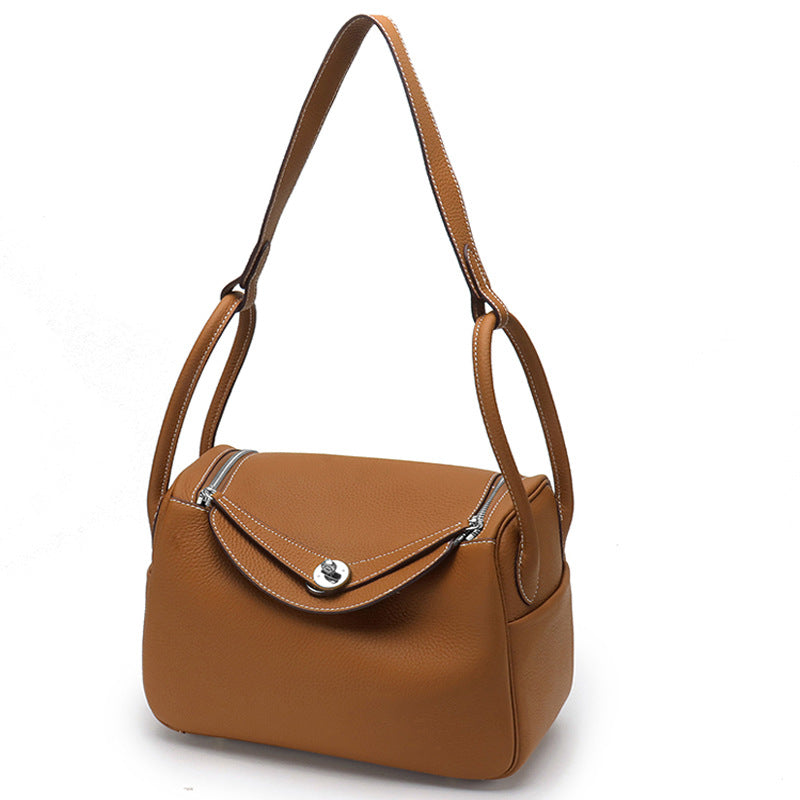 Layer Cowhide Lychee Pattern Lindy Doctor Genuine Shoulder Bags