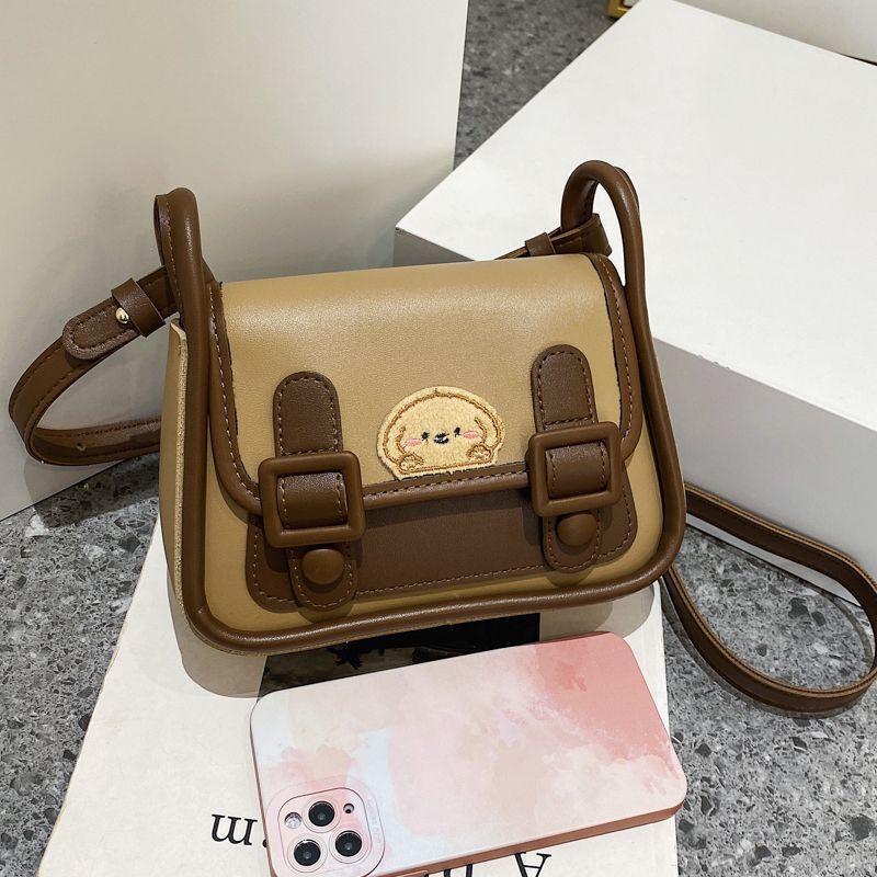 Contrast Color Minimalist Stylish Textured Retro Shoulder Bags