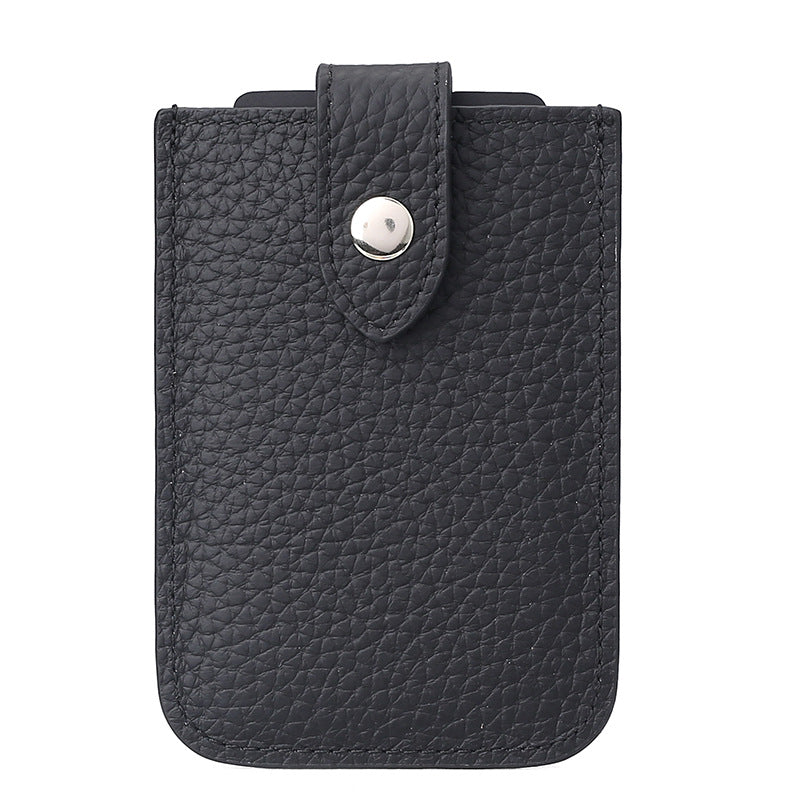 Women's & Men's & Leather Pull-out Portable Compact Card Holder