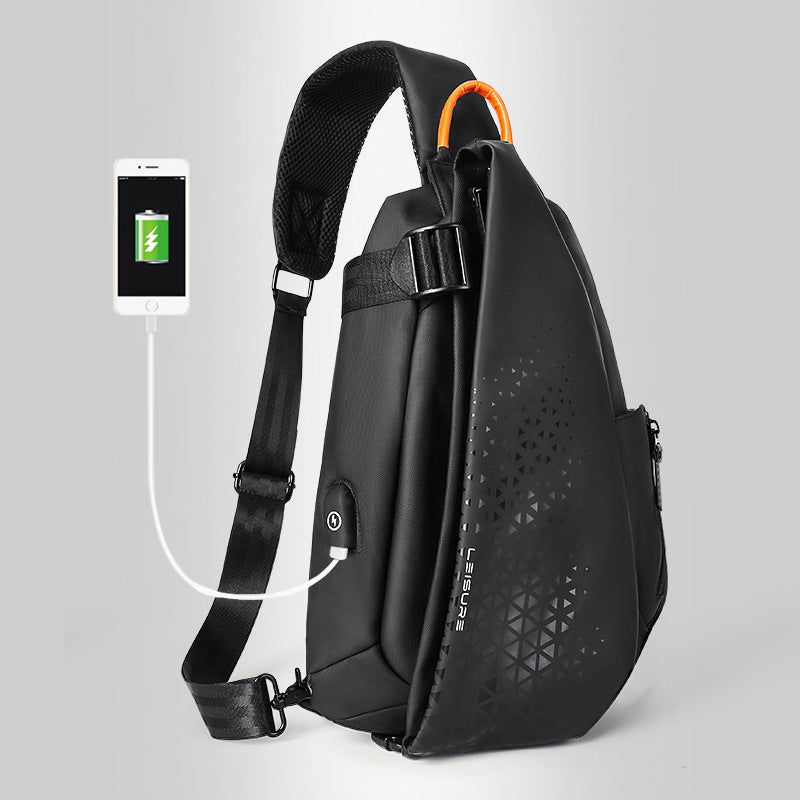 Men's Fashion Large Capacity Motorcycle Trendy Men's Chest Bags