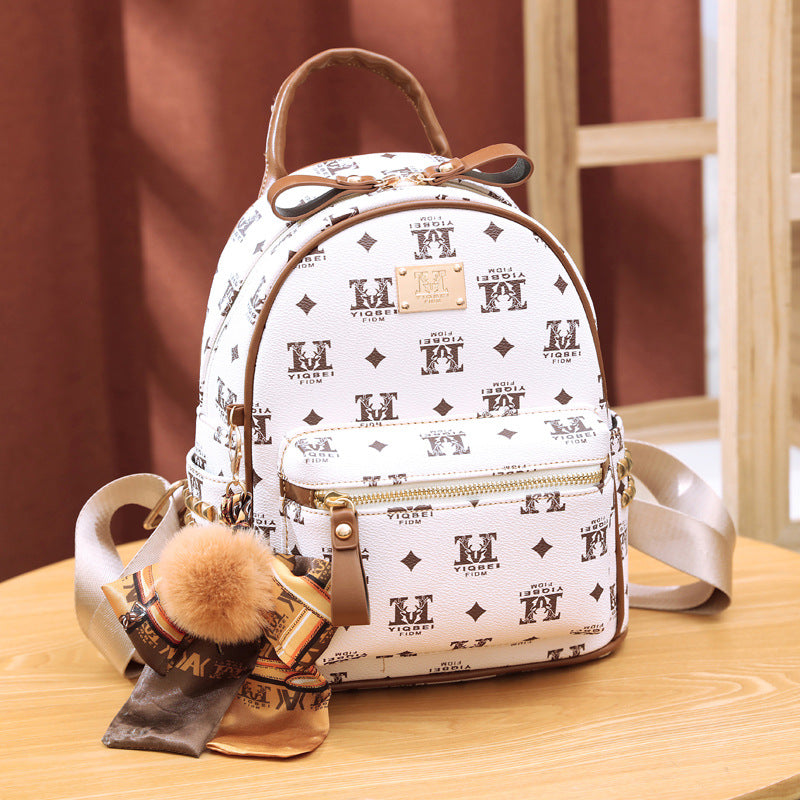 Women's Korean Fashion Printing Large Capacity Trendy Backpacks